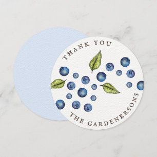 Invitación Rustic Blueberry Gracias 