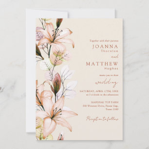 Invitación Rustic Boho Floral QR Code otoño otoño otoño Weddi