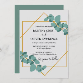 Invitación Rustic Botanical Eucalyptus Greenery Wedding
