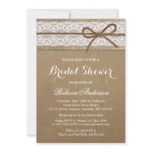 Rustic Bridal Shower Elegant Lace Burlap String