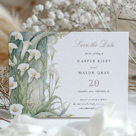 Invitación Rustic Calla Lily salva al Boda de citas
