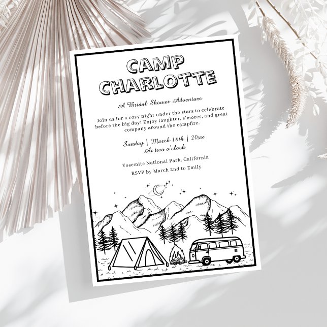 Invitación Rustic Camp Bride Mountain Bridal Bridal Shower (Subido por el creador)