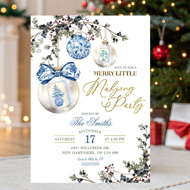 Invitación Rustic Chinoiseries Merry Little Mahjong Party (Subido por el creador)