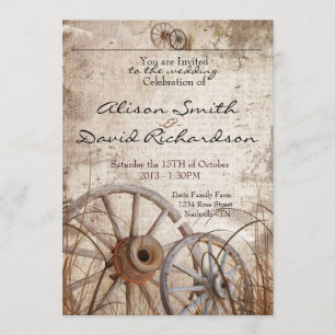 Invitación Rustic country wedding invitation