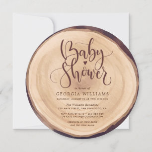 Invitación Rustic Country Wood Baby Shower