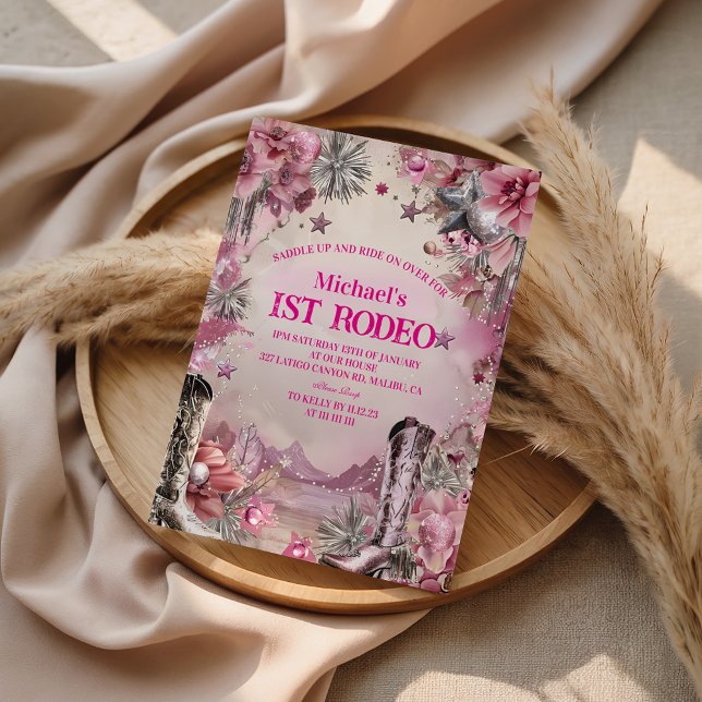 Invitación Rustic Cowboy Rodeo 1st Birthday Design (Subido por el creador)