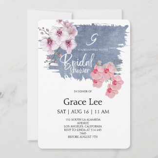 Invitación Rustic Denim Bridal Shower Invitation