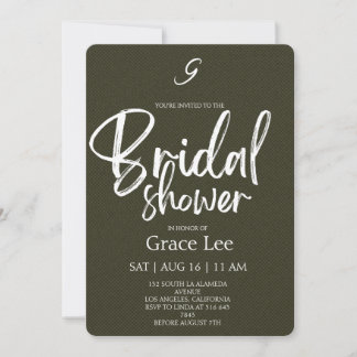 Invitación Rustic Denim Bridal Shower Invitation
