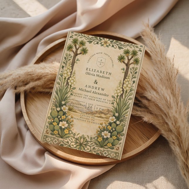 Invitación Rustic Desert Botanical Wedding (Subido por el creador)