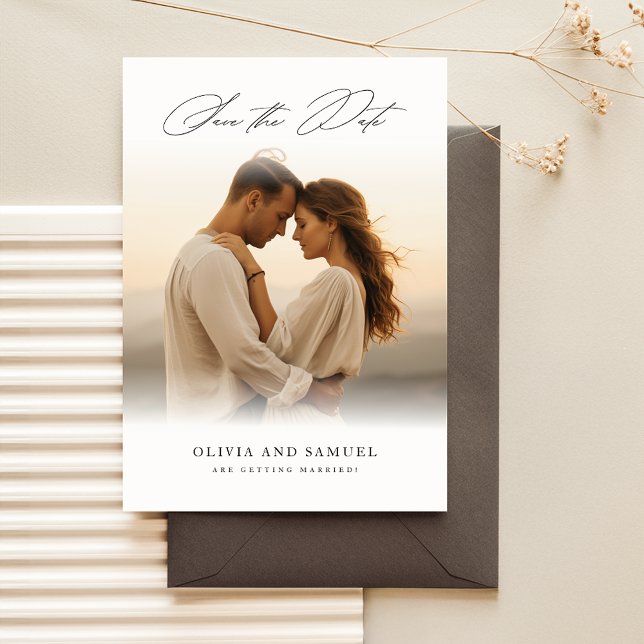 Invitación Rustic Elegant Luxury Photo Wedding Salva La Fecha (Subido por el creador)