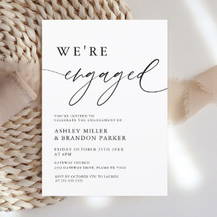 Invitación Rustic Elegant We are Engaged Engagement Party