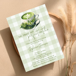 Invitación Rustic Encontró Su Ducha Matcha Bridal Perfecta