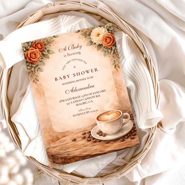 Invitación Rustic Fall A Baby Is Brewing (Subido por el creador)