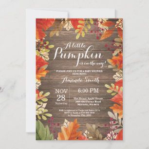 Invitación Rustic Fall a Baby Shower