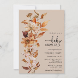 Invitación Rustic Fall a Baby Shower