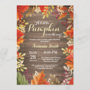 Invitación Rustic Fall a Baby Shower