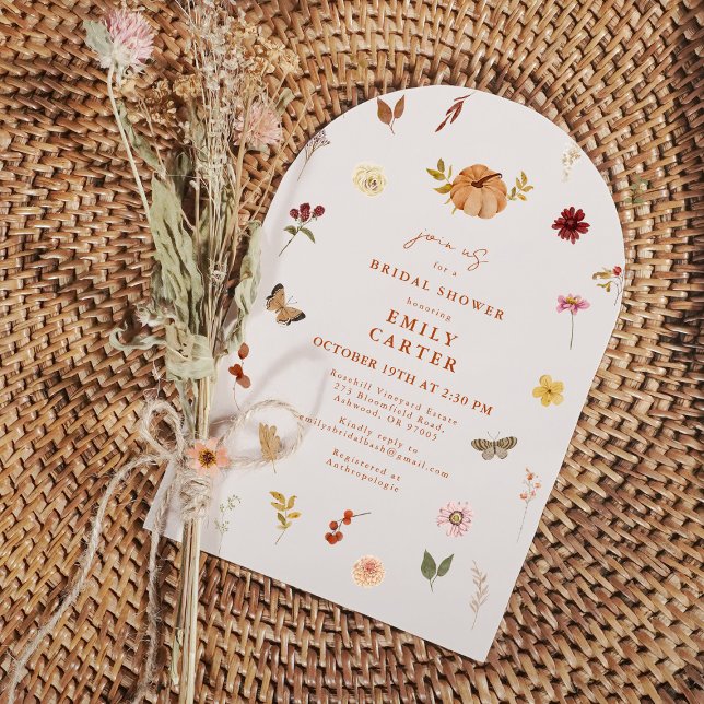 Invitación Rustic Fall Pumpkin Bridal Shower Arch (Subido por el creador)