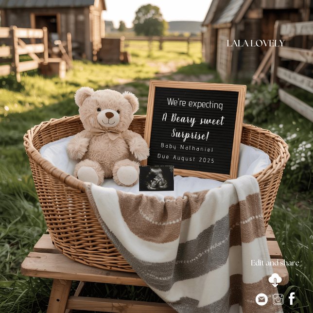 Invitación Rustic Farm Morning Pregnancy Announcement  (Subido por el creador)