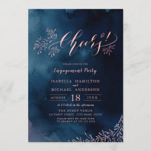 Invitación Rustic floral calligraphy anima la fiesta de compr