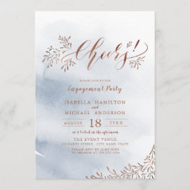 Invitación Rustic floral calligraphy anima la fiesta de compr