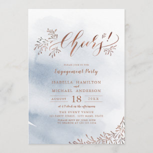 Invitación Rustic floral calligraphy anima la fiesta de compr