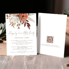 Invitación Rustic Florals Feliz Boda Fiesta