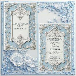 Invitación Rustic French Country Shabby Chic Floral Wedding