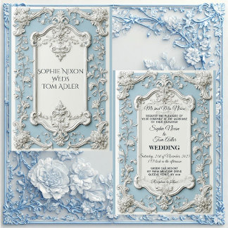 Invitación Rustic French Country Shabby Chic Floral Wedding