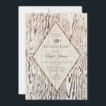 Invitación Rustic Geometric Barn Wood 18th Birthday Party<br><div class="desc">Una moderna invitación rústica a la fiesta de cumpleaños 18 de granos de madera.</div>