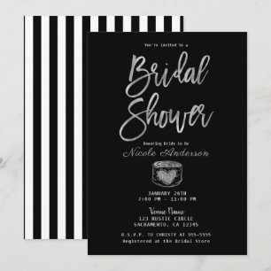 Invitación Rustic Glam Chic Despedida de Soltera de Plata y R