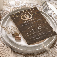 Rustic Horseshoe String ilumina Boda todo en uno