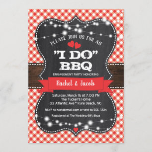 Invitación Rustic I DO BBQ Parejas de ducha Partido de compro