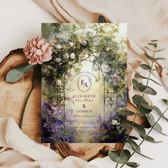 Invitación Rustic Ivy Arch Outdoor Garden Wedding (Subido por el creador)