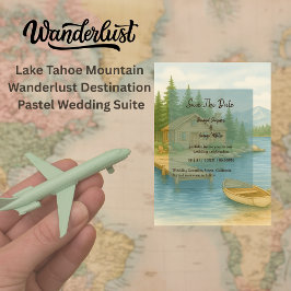 Invitación Rustic Lake Tahoe Mountain Lodge Boda Romance