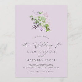 Invitación Rustic Lilac | Boda simple de lavanda