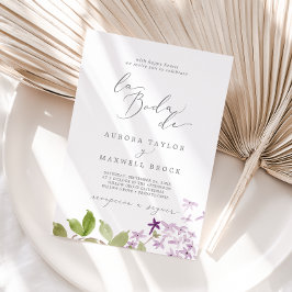 Invitación Rustic Lilac La Boda De Boda