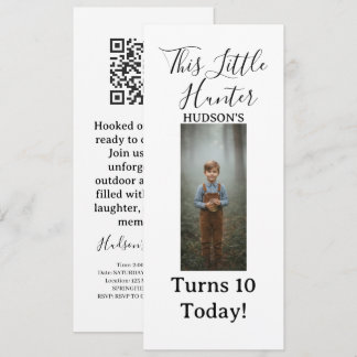 Invitación Rustic Little Hunter Photo Boy Birthday Invitation
