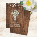 Invitación Rustic Mason Jar enciende dulce fiesta de cumpleañ<br><div class="desc">El diseño está decorado con una suave acuarela de flores de aliento de bebé en un jarrón de carmín sobre un fondo rústico de madera. Haga clic en el botón personalizar para obtener más flexibilidad al modificar el texto o mover los gráficos. Las variaciones de este diseño y los productos...</div>