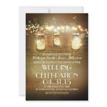 Rustic Mason Jars String ilumina una elegante boda