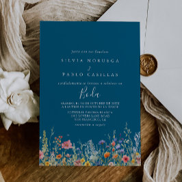 Invitación Rustic Meadow Botanical Spanish Wedding