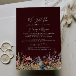 Invitación Rustic Meadow Botanical We Still Do Vow Renewal