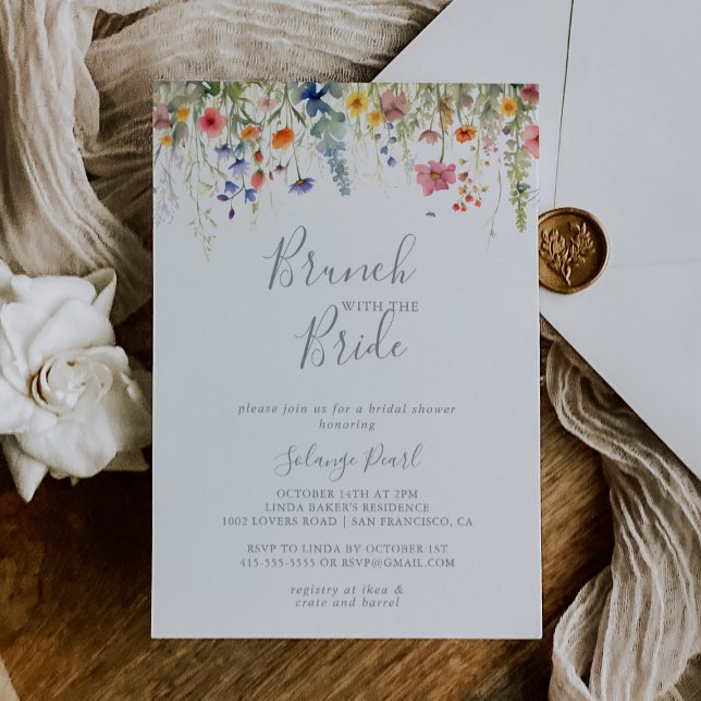 Invitación Rustic Meadow Brunch with the Bride Shower (Subido por el creador)