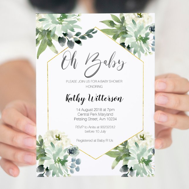 Invitación Rustic Modern Baby Shower Invitation Boy (Subido por el creador)