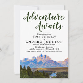 Invitación Rustic Mountain Adventure espera la fiesta de cump