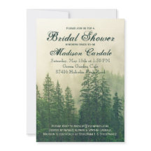 Rustic Mountain Forest Pine Trees la ducha nupcial