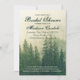 Invitación Rustic Mountain Forest Pine Trees la ducha nupcial