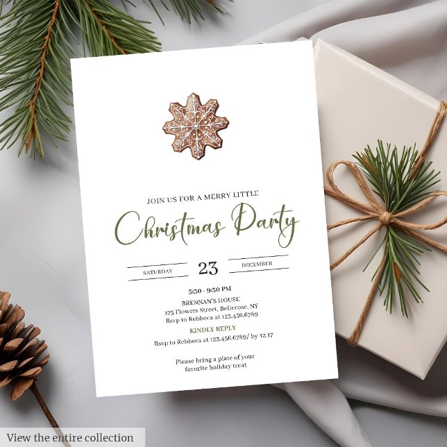Invitación Rustic Neutral Earthy Minimalist Cozy Holiday Xmas (Rustic Neutral Earthy Minimalist Cozy Holiday Christmas Party)