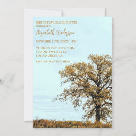 Invitación Rustic Oak Tree Autumn Bridal Shower