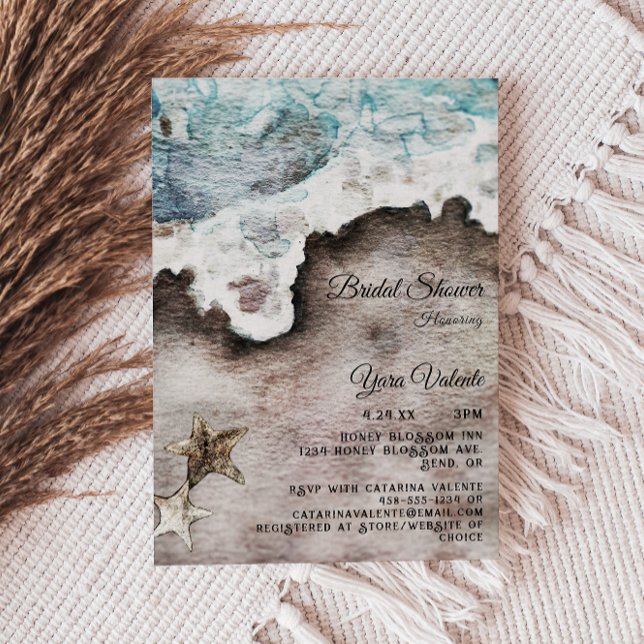 Invitación Rustic Ocean | Beach Destination Bridal Shower (Subido por el creador)