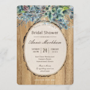 Invitación Rustic Pine Lodge Bridal Shower